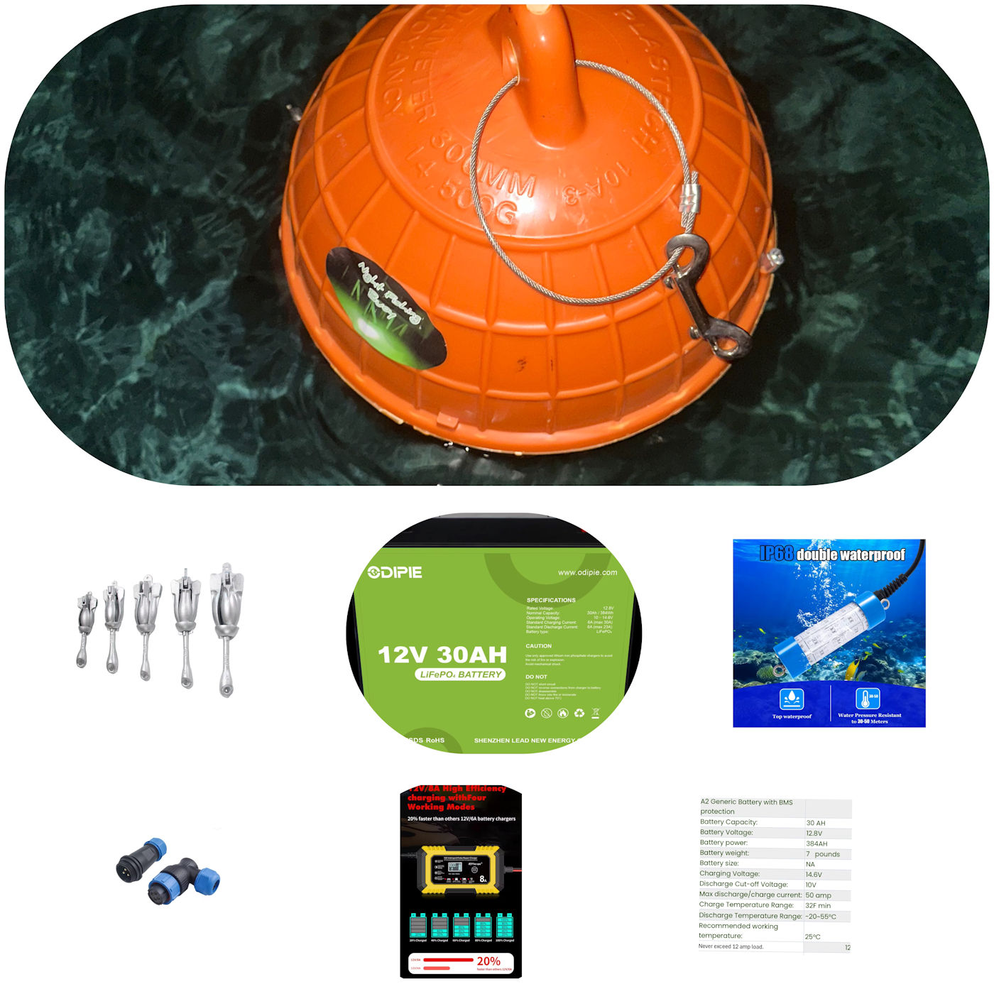  2A Portable Night Fishing Buoy Kit