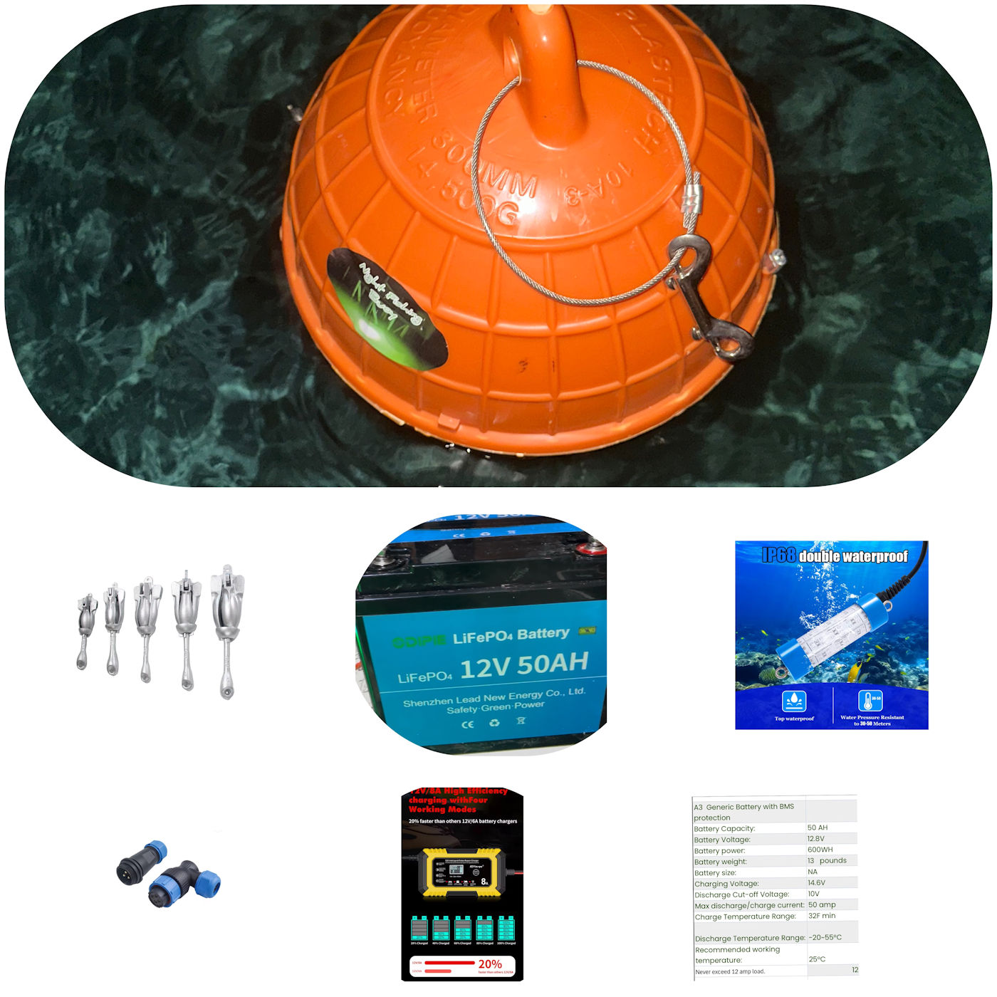  3A Portable Night Fishing Buoy Kit